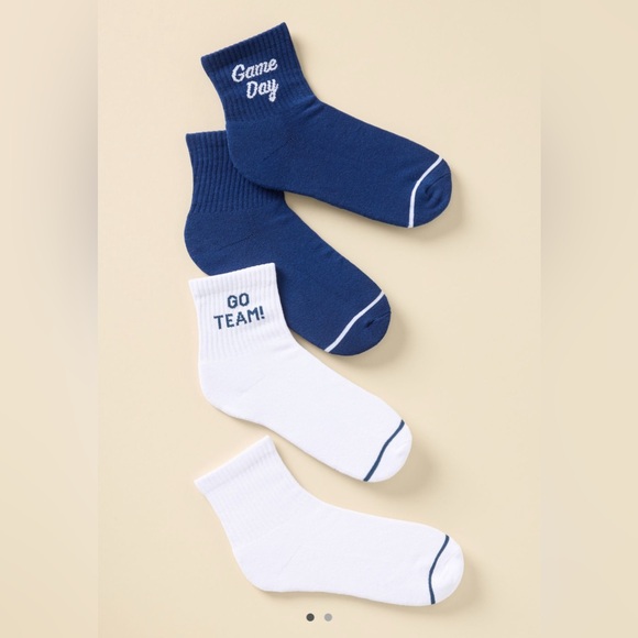 Anthropologie Daily Practice Game Day Socks, Set of 2, NWT - Picture 2 of 5